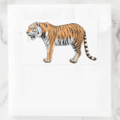 tijger rechthoekige sticker (Tas)