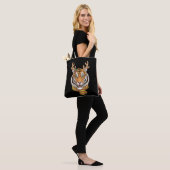 Tijger Rendier Kerst Dier Met Gewei Xmas Tote Bag (Op model)