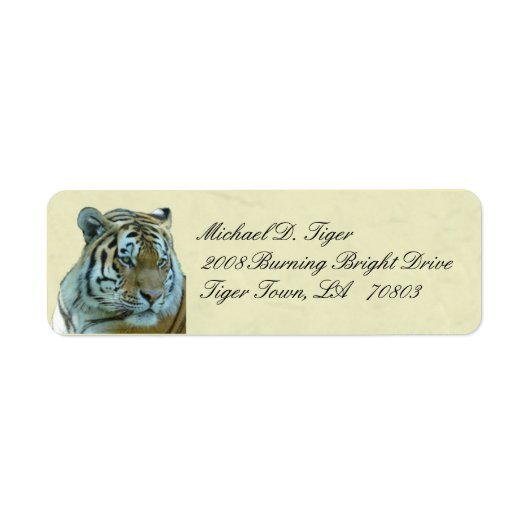 Tijger Retourlabels Etiket (Voorkant)