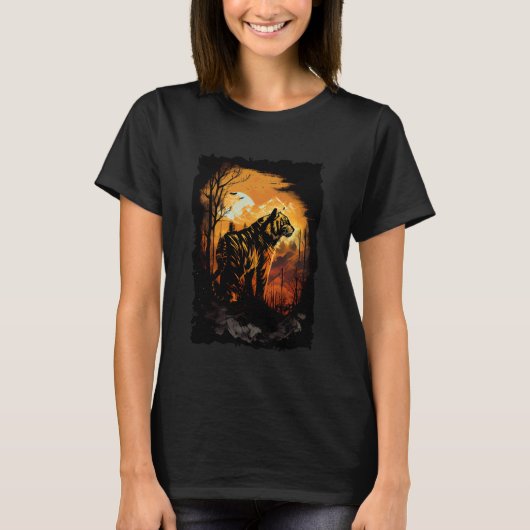 Tijger Retro Antiek T-shirt (Voorkant)