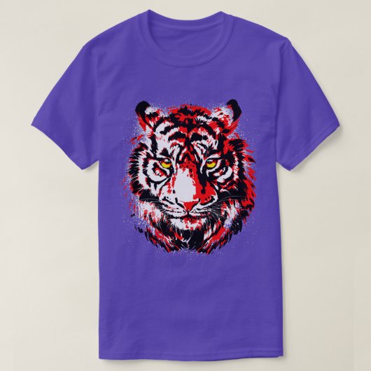 tijger retro tijger rode tijger t-shirt (Design voorkant)