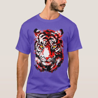 tijger retro tijger rode tijger t-shirt