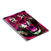 Tijger roar - Roze Notitieboek (Rechterzijde)