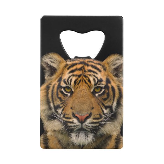 Tijger 🐯 Roestvrijstalen flesopening Creditkaart Flessenopener (Voorkant)