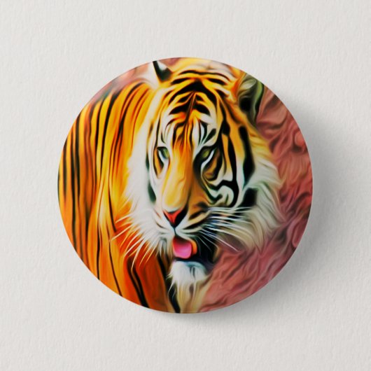 tijger ronde button 5,7 cm (Voorkant)