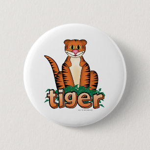 TIJGER! RONDE BUTTON 5,7 CM
