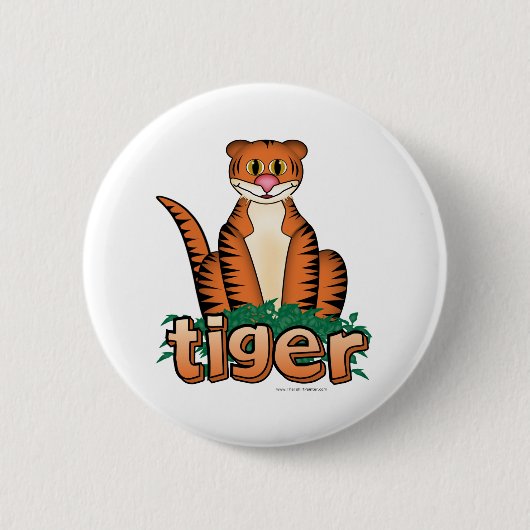 TIJGER! RONDE BUTTON 5,7 CM (Voorkant)