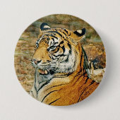tijger ronde button 7,6 cm (Voorkant)