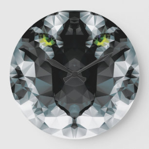 Tijger-ronde (grote) wandklok