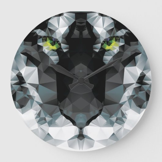 Tijger-ronde (grote) wandklok (Voorkant)