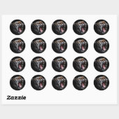 tijger ronde sticker (Vel)