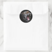 tijger ronde sticker (Tas)