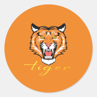 tijger ronde sticker