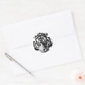 tijger ronde sticker (Envelop)