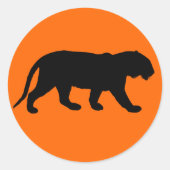 tijger ronde sticker (Voorkant)