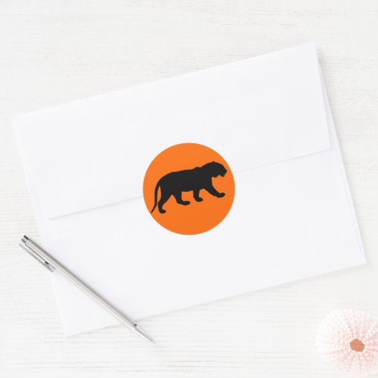 tijger ronde sticker (Envelop)