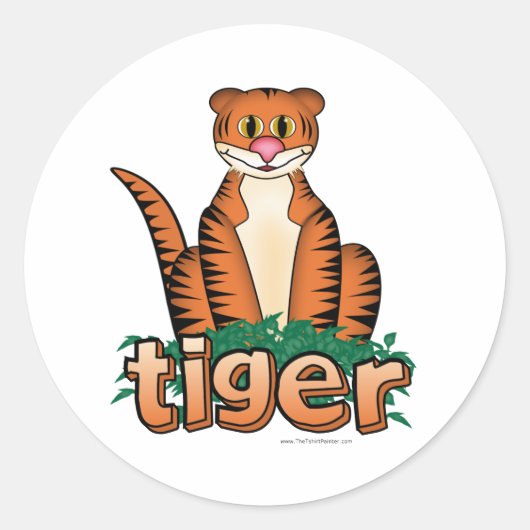 TIJGER! RONDE STICKER (Voorkant)
