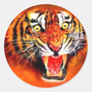 tijger ronde sticker