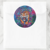Tijger Ronde Sticker (Tas)