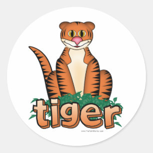 TIJGER! RONDE STICKER