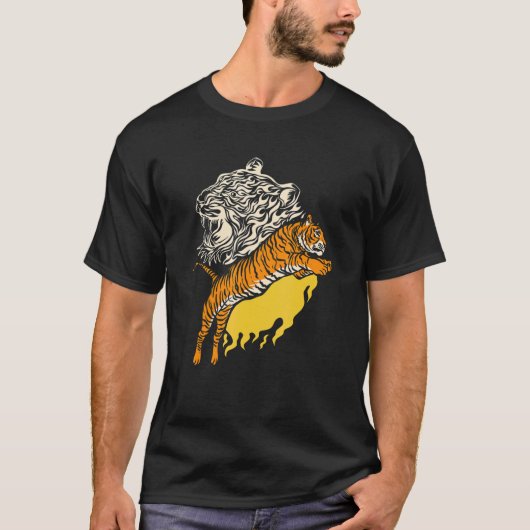 Tijger Roofdier Wild Dier Wilde Natuur Groot T-shirt (Voorkant)