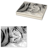 tijger rubberstempel (Gestempeld)