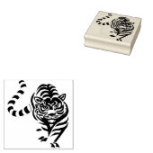 tijger rubberstempel (Gestempeld)