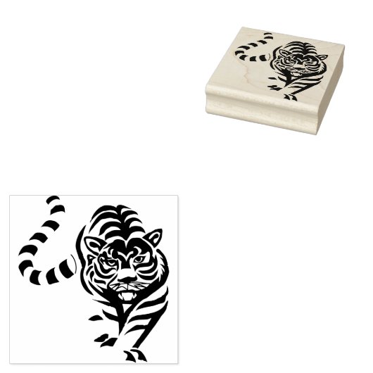 tijger rubberstempel (Gestempeld)