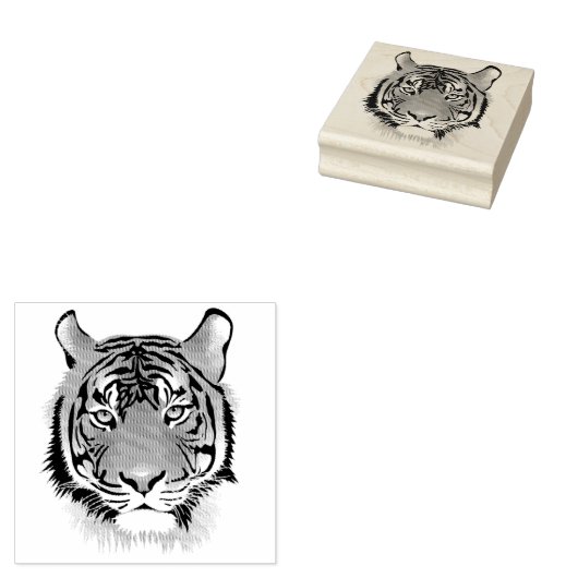 tijger rubberstempel (Gestempeld)