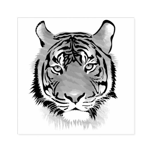 tijger rubberstempel (Afrduk)