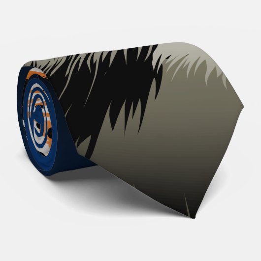 Tijger 's nachts stropdas (Opgerold)