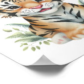 Tijger Safari Kleuter Poster – Wees Moedig & Vrees (Hoek)