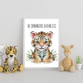 Tijger Safari Kleuter Poster – Wees Moedig & Vrees