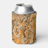  tijger safari wildlife patroon blikjeskoeler (Blikje Voorkant)