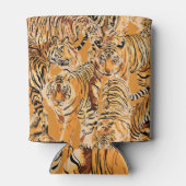  tijger safari wildlife patroon blikjeskoeler (Achterkant)