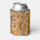  tijger safari wildlife patroon blikjeskoeler (Blikje Achterkant)