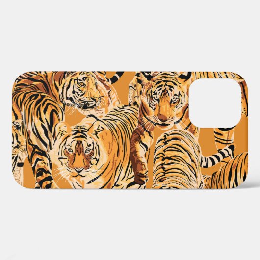 tijger safari wildlife patroon Case-Mate iPhone case (Achterkant (horizontaal))