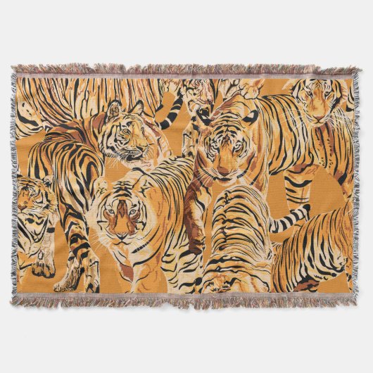 tijger safari wildlife patroon deken (Voorkant)