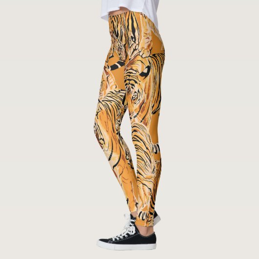  tijger safari wildlife patroon leggings (Links)