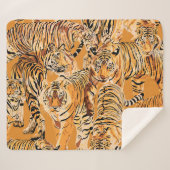  tijger safari wildlife patroon sherpa deken (Voorkant (horizontaal))