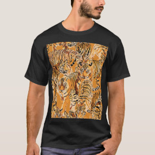  tijger safari wildlife patroon t-shirt