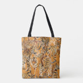  tijger safari wildlife patroon tote bag (Achterkant)