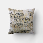 Tijger Savanne Dier Schildering Print Kussen (Achterkant)