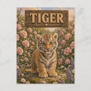 Tijger Schattig Baby Verhalenboek Nursery Dier Briefkaart