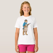 Tijger Schilder Schilderen Kwast T-shirt (Voorkant volledig)