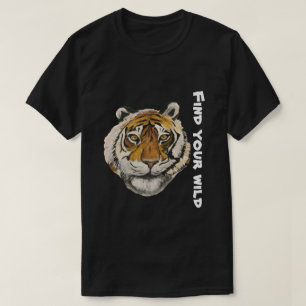 Tijger schilderen, kijken naar camera personaliser t-shirt