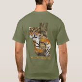 Tijger schilderen, kijken naar camera personaliser t-shirt (Achterkant)