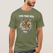 Tijger schilderen, kijken naar camera personaliser t-shirt (Voorkant)