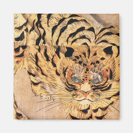 Tijger Schilderij Magneet (Voorkant)