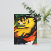 Tijger schilderij van Franz Marc Briefkaart (Staand voorkant)